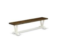 East West Furniture VB077 - Panca da pranzo moderna a V, con seduta in legno, 183 x 38 x 45 cm
