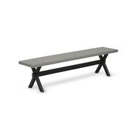 East West Furniture X-Style - Panca da cucina moderna con seduta in legno, 182 x 38 x 45 cm, multicolore