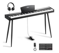 Eastar EUP-80 Pianoforte Digitale 88 Tastiera Velocità-Sensibili Chiave, Tastiera Pianoforte Elettrica Full-Size per Principianti, Tastiera Verticale Pianoforte Bundle Musica Stand, Pedale e Cuffie