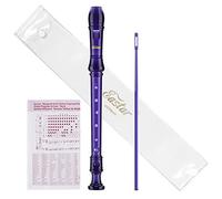 Eastar ERS-1GPu GPPS 3 Piece C German style Soprano Recorder,Purple