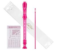 Eastar ERS-1GP GPPS 3 Piece C German style Soprano Recorder,Pink