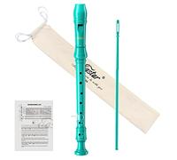 Eastar Flauto dolce soprano per bambini principianti, strumento diteggiatura Do tedesco, 3 pezzi con kit di pulizia, poggiapollice, borsa in cotone, tabella diteggiatura, ERS-21GSB, blu cielo