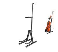Eastar Supporto per Violino con Supporto per Arco Portatile, Stand Regolabile di Violino a Forma A Anti-Scivoloso, per chitarra/violino/viola/ukulele/mandolino, facile da montare e smontare