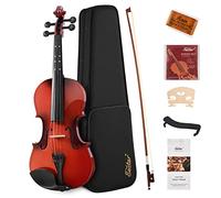 Eastar Violino 4/4 Full Size per adulti, set violino per principianti con custodia rigida, colofonia, spalliera, arco e corde extra (guida per dita stampata sulla tastiera), EVA-2