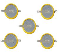 EASTCELL 5 batterie F2-CMOS BIOS BR / CR2032-1F2 con linguetta di saldatura da 3 V per PC usa e getta v