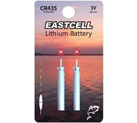 EASTCELL Batteria al litio CR435 3V - 48mAh - 2 pezzi (1 blister) - sostituisce CR435, BR435 - batterie durevoli per luci LED, pale da pesca e dispositivi elettronici