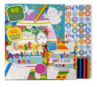 Easter Activity Pack With Books for Kids - Colouring, Dot-to-Dot, Puzzles, Stickers & Coloured Pencils | FSC Certified | Non-Chocolate Easter Gift for Boys & Girls (Ages 3-10)
