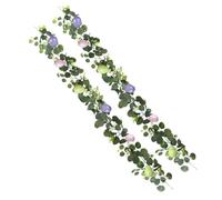 Easter Artificial Garlands - 2 Pieces Easter Egg Garland, Easters Garland Spring Vine With Easteer Eggs Flowers For Spring Garden Daily Indoor Holiday Party Home Room Dormitory Vacation Photo Window
