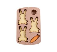 Easter Baking Molds - 17x29.5cm Easy Release Crafts Casting Tool - Versatile Bunny Candle Molds,Creative Crafting Tool For Gummies Cupcake Candy Jelly Pastry Ice Soap Cake Decoration