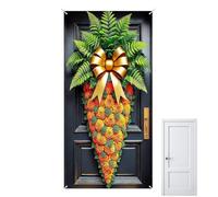 Easter Banner - Cute Waterproof Backdrop | Front Door Sign Happy Bunny Decor | 35x70 Inch For Office Classroom Farmhouse Porch Entryway Yard Garden Spring Holiday Party Outdoor Patio Celebration