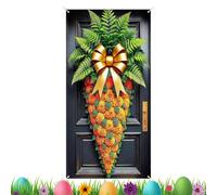 Easter Banner Door Sign | 35 X 70 Inch Cute Waterproof Happy Easter Backdrop, Front Door Hanging Decor For Office Classroom Farmhouse Porch Entryway Yard Garden Spring Party