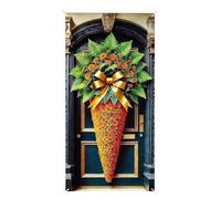 Easter Banner Door Sign | 35 x 70 Inch Cute Waterproof Happy Easter Backdrop, Front Door Hanging Decor for Office Classroom Farmhouse Porch Entryway Yard Garden Spring Party