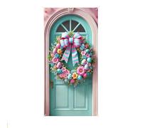 Easter Banners - Bunny Backdrop | 90x180cm Waterproof Porch Sign with Hanging Grommets, Spring Holiday Decor for Indoor Outdoor Home Office Entryway Yard Garden