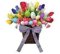 Easter Basket Decorations - Primavera Home Ornament for Festive Display | Vibrant Egg and Flower Design, Versatile Indoor Decor for Living Room Dorm Porch Holidays Ringraziamento