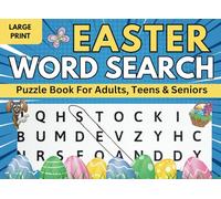 Easter Basket Stuffers : Easter Word Search Large Print: Fun Easter Holiday Activity Puzzle Book for Adults, Teens & Seniors with Solutions