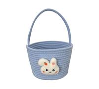 Easter Baskets - Plush Bunny Basket With Handle, Soft Festive Candy Storage Container For Kids, Egg Hunt Game, Party Treats, Candy Bag, Holiday Celebration, Spring Gift Basket, Kids Party Activity