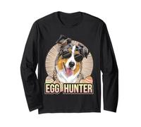 Easter Bunny Australian Shepherd Egg Hunter, Amante dei Cani Maglia a Manica