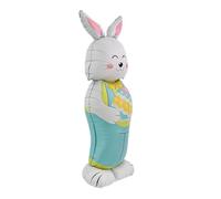 Easter Bunny Balloon - 59 pollici Standing Cute Aluminum Foil | Funny Spring Balloons Easter Decor for Outdoor Garden Yard Porch Patio Lawn Front Door Home School Party Holiday