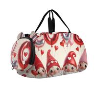 Easter Bunny Basket Tulipani Cottage Carry on Duffel Bag Boy Toddler Weekender Borse Ragazze Tote Duffle Bags Viaggio Palestra Bambini Bagagli, Palloncini rossi con gnomi romantici, classico