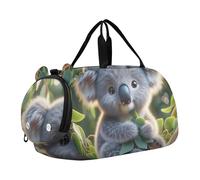 Easter Bunny Basket Tulipani Cottage Carry on Duffel Bag Boy Toddler Weekender Borse Ragazze Tote Duffle Bags Viaggio Palestra Bambini Bagagli, Foglie verdi dell'albero di koala carino, classico