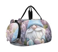 Easter Bunny Basket Tulipani Cottage Carry on Duffel Bag Boy Toddler Weekender Borse Ragazze Tote Duffle Bags Viaggio Palestra Bambini Bagagli, Simpatico gnomo pasquale uova colorate, classico