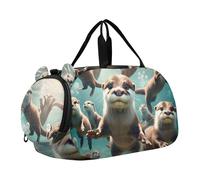 Easter Bunny Basket Tulipani Cottage Carry on Duffel Bag Boy Toddler Weekender Borse Ragazze Tote Duffle Bags Viaggio Palestra Bambini Bagagli, Lontra carina sotto l'acqua, classico