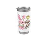 Easter Bunny Book Lover All Booked Reading Humor Bicchiere termico in acciaio inox doppia parete