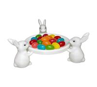 Easter Bunny Candy Dish - Polylactic Acid | Bunny Dessert Holder Decorative -Easter Rabbit Jewelry Ring Tray | Storage Organizer For Sweets Jewelry Entryway Vanity Desk Home Spring Celebration