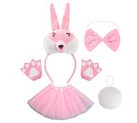 Easter Bunny Costume, Comfortable Rabbit Headband, Ears with Internal Wire, Breathable Polyester Fabric Apparel, Plush Aesthetic Design with Soft Tail, Festive Holiday Suit for Party Events