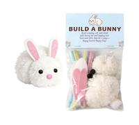 Easter Bunny Craft - 8x6x10cm Easy Rabbit Animal Plush | Accessible Build A Bunny Easter Craft Kit | Accessible Crafting Experience For Girls Boys Kids Classroom Rewards Nursery School Party Favors
