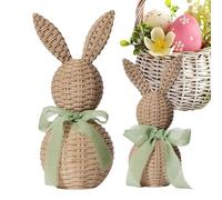 Easter Bunny Decoration, Decorative Farmhouse Modern Standing White Rabbit Bunny Figurine, Easter Bunnies Decorative Collectible Figurine - For Home Living Room Bedroom Kitchen Office Farmhouse