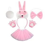 Easter Bunny Ears - Costume coniglietto per bambini | Bunny Outfit | Costumi da coniglio bianco | Comodo accessorio per cosplay regolabile per feste di Pasqua di Halloween
