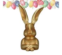 Easter Bunny Figurines - Cute Easter Theme Animal Sculpture, Table Thinking Rabbit Decorations | For Living Room Bedroom Shelf Study Nursery Bedside Mantel Display Shelves Bookshelves Home Decor