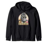 Easter Bunny Gorilla Egg Hunter Amante degli Animali Felpa con Cappuccio