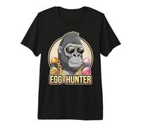 Easter Bunny Gorilla Egg Hunter Amante degli Animali Maglietta Premium