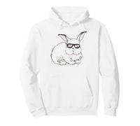 Easter Bunny Hip Hop Sunglasses Funny And Cute Rabbit Felpa con Cappuccio