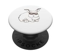 Easter Bunny Hip Hop Sunglasses Funny and Cute Rabbit PopSockets PopGrip Adesivo