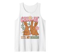 Easter Bunny Humor Chillin with My Bunnies Canotta