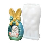 Easter Bunny Mold, Multi-Use Silicone Form, 1.89 Inches Flessibile Mold with Non-Stick Feature, Coniglio Candle Cast for Craft Projects, Silicone with Detailed Shape, Workshop Tool for Themed Events