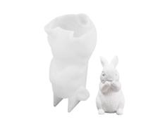 Easter Bunny Mold Silicone - Rabbit Figure Casting Form, Non Stick Flexible