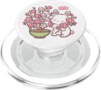Easter Bunny Pink Sakura Flower Cute Japanese Cherry Blossom PopSockets PopGrip per MagSafe