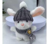 Easter Bunny Plush - Soft Cute Knitted Hat Toy, Primavera Holiday Plush Decoration, Emotional Comfort Stuffed Animal Gift, Adorable Bunny Doll With Texture | Gentle Cuddle Companion For Easter Birth