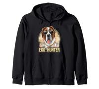 Easter Bunny Saint Bernard Egg Hunter Amante dei Cani Felpa con Cappuccio