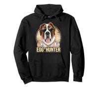 Easter Bunny Saint Bernard Egg Hunter Amante dei Cani Felpa con Cappuccio