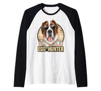 Easter Bunny Saint Bernard Egg Hunter Amante dei Cani Maglia con Maniche Raglan