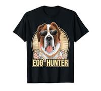 Easter Bunny Saint Bernard Egg Hunter Amante dei Cani Maglietta