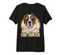 Easter Bunny Saint Bernard Egg Hunter Amante dei Cani Maglietta Premium