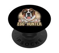 Easter Bunny Saint Bernard Egg Hunter Amante dei cani PopSockets PopGrip Adesivo