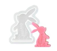 Easter Bunny Silicone Mold, Silicone Bunny Casting Mold, Handmade Easter Candle Mold, Bunny Candle Mold for Crafts, Smooth Inner Wall Casting Mold, Easter Spring Mold for Chocolate