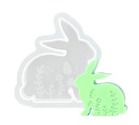 Easter Bunny Silicone Mold, Silicone Bunny Casting Mold, Handmade Easter Candle Mold, Bunny Candle Mold for Crafts, Smooth Inner Wall Casting Mold, Easter Spring Mold for Chocolate